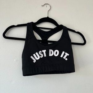 Black NIKE "Just Do It" Sports bra